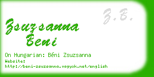 zsuzsanna beni business card